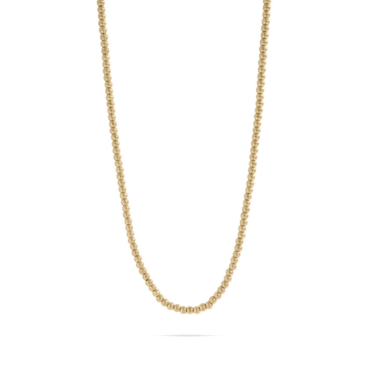 18K Gold PVD Stainless Steel Beaded Necklace / CHN0113