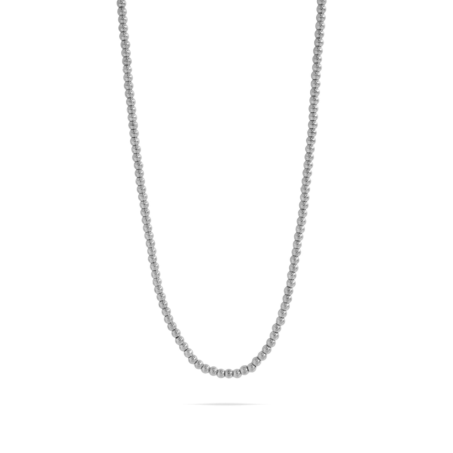 18K Gold PVD Stainless Steel Beaded Necklace / CHN0113