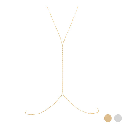 18K Gold PVD Stainless Steel Full Body Chain Lip Chain / CHN0116