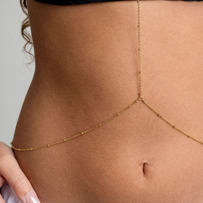 18K Gold PVD Stainless Steel Full Body Chain Satellite / CHN0117