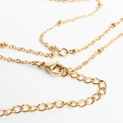18K Gold PVD Stainless Steel Full Body Chain Satellite / CHN0117