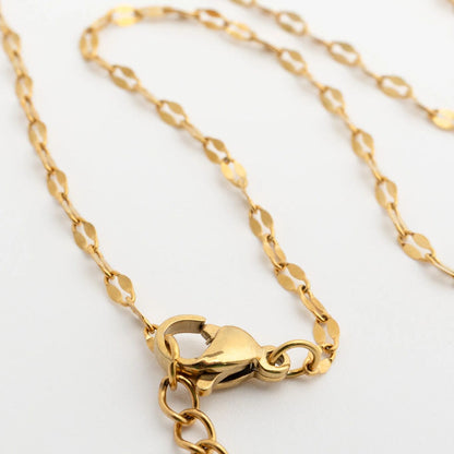 18K Gold PVD Stainless Steel Lip Belly Chain / CHN0118