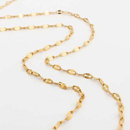 18K Gold PVD Stainless Steel Lip Belly Chain / CHN0118