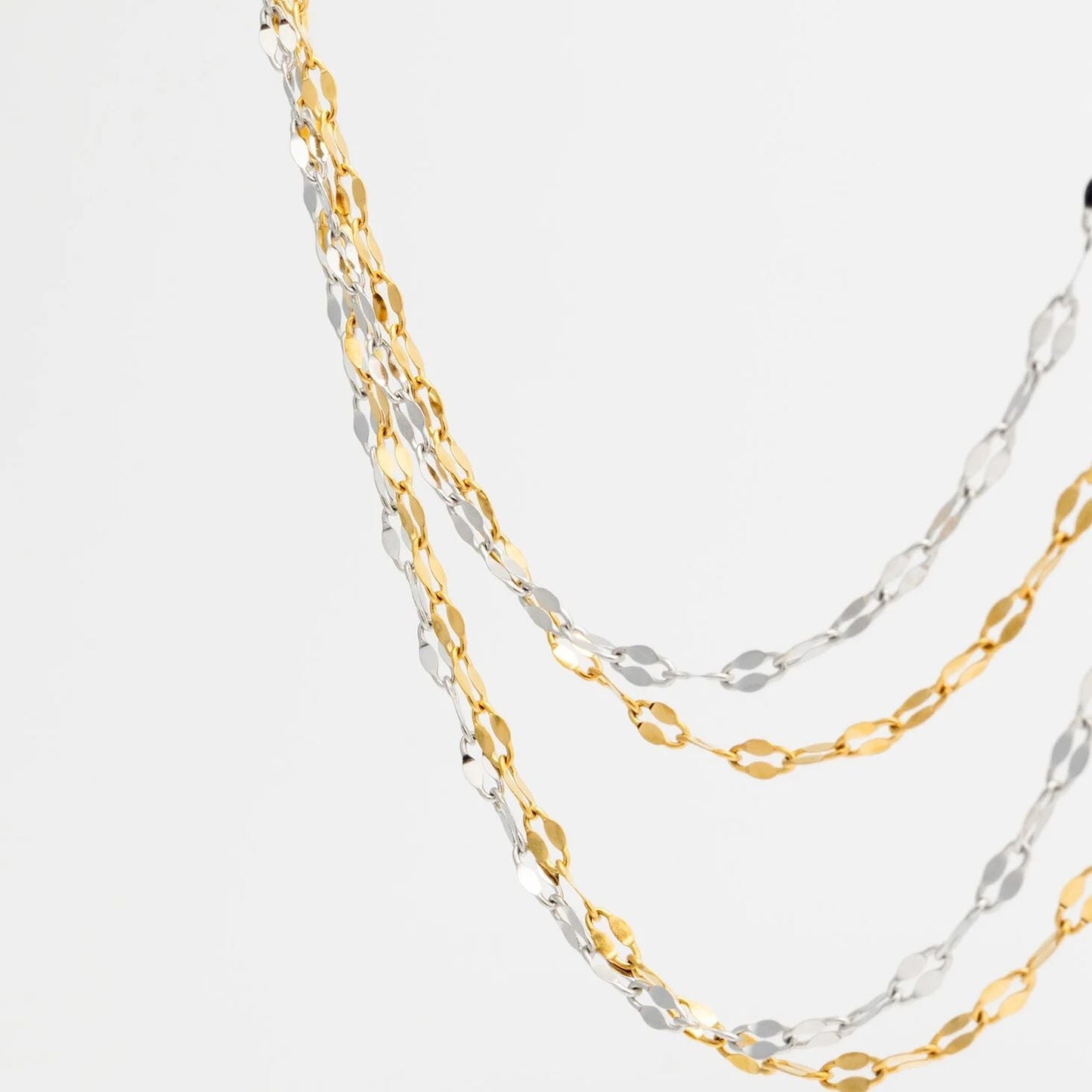 18K Gold PVD Stainless Steel Lip Belly Chain / CHN0118