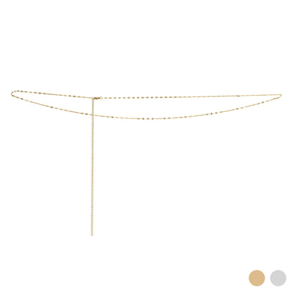 18K Gold PVD Stainless Steel Lip Belly Chain / CHN0118