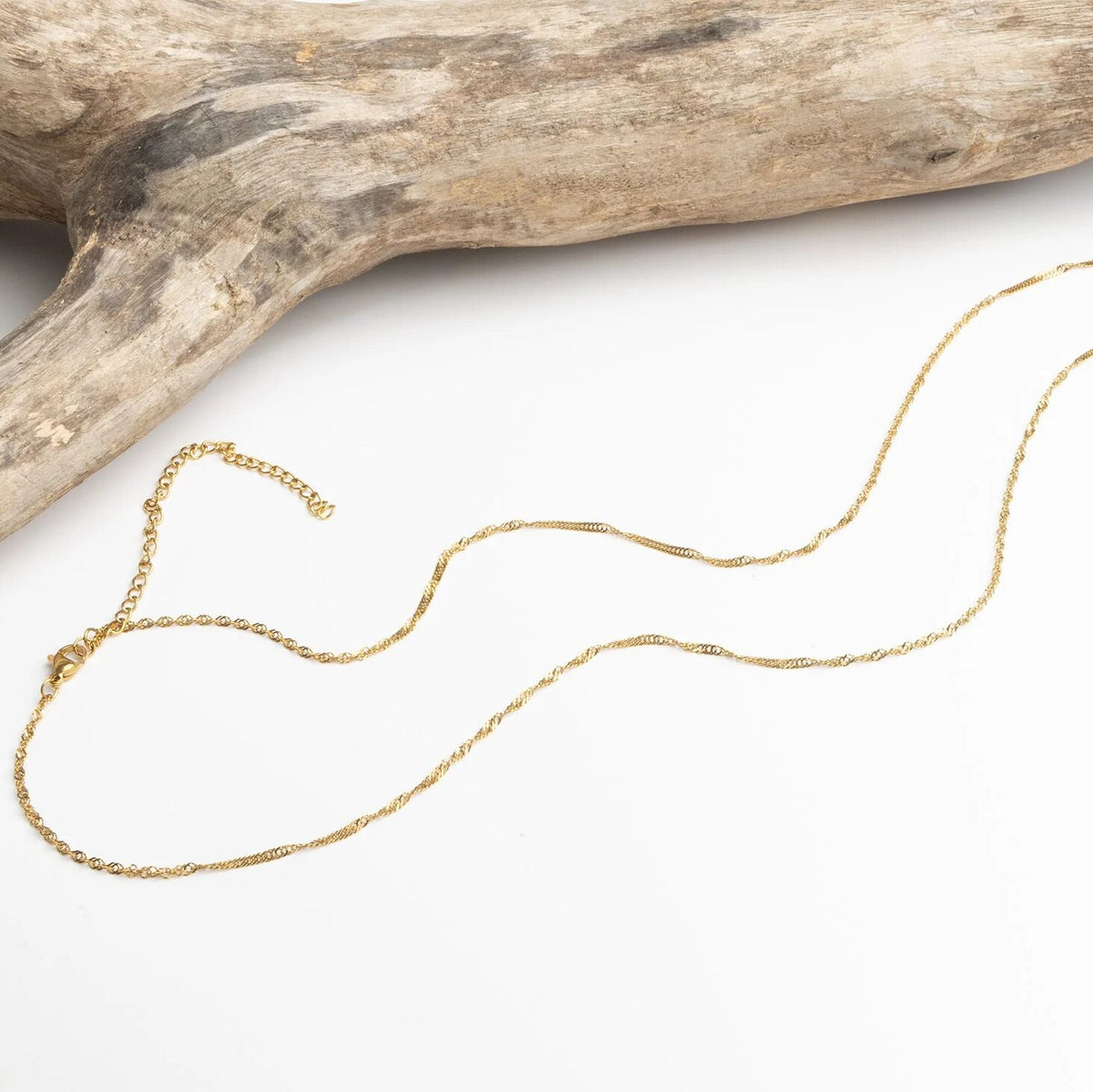 18K Gold PVD Stainless Steel Singapore Belly Chain / CHN0119