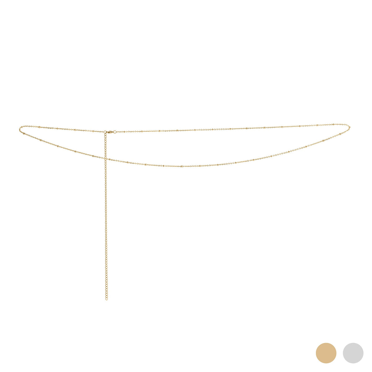 18K Gold PVD Stainless Steel Satellite Belly Chain / CHN0120
