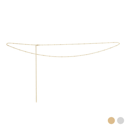 18K Gold PVD Stainless Steel Satellite Belly Chain / CHN0120