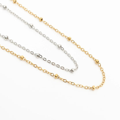 18K Gold PVD Stainless Steel Satellite Belly Chain / CHN0120