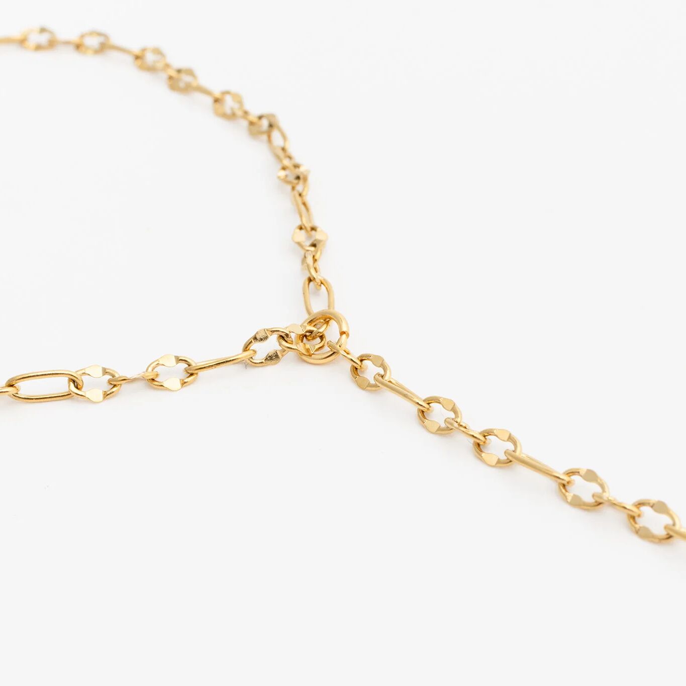 18K Gold PVD Stainless Steel Smooth Lip Hand Chain / CHN0123