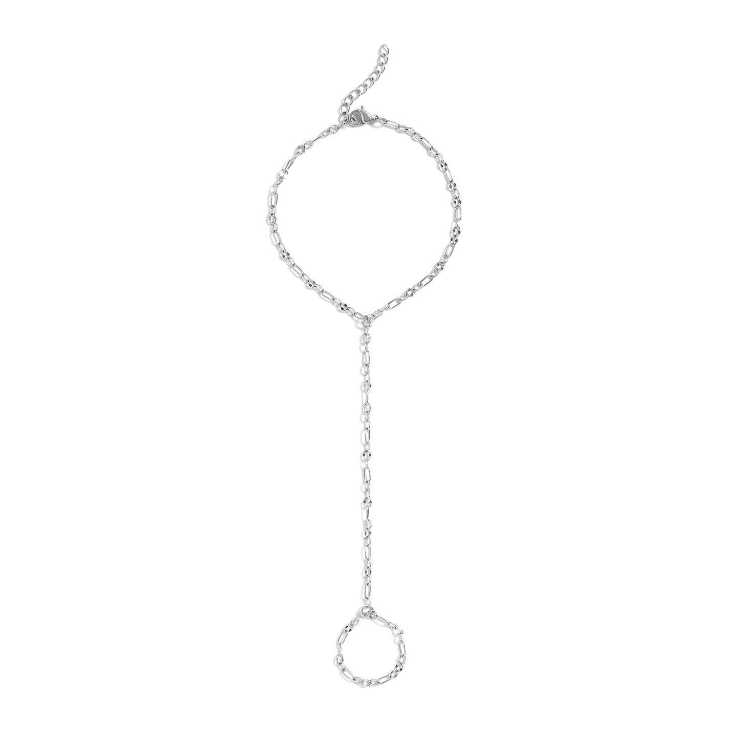 18K Gold PVD Stainless Steel Smooth Lip Hand Chain / CHN0123