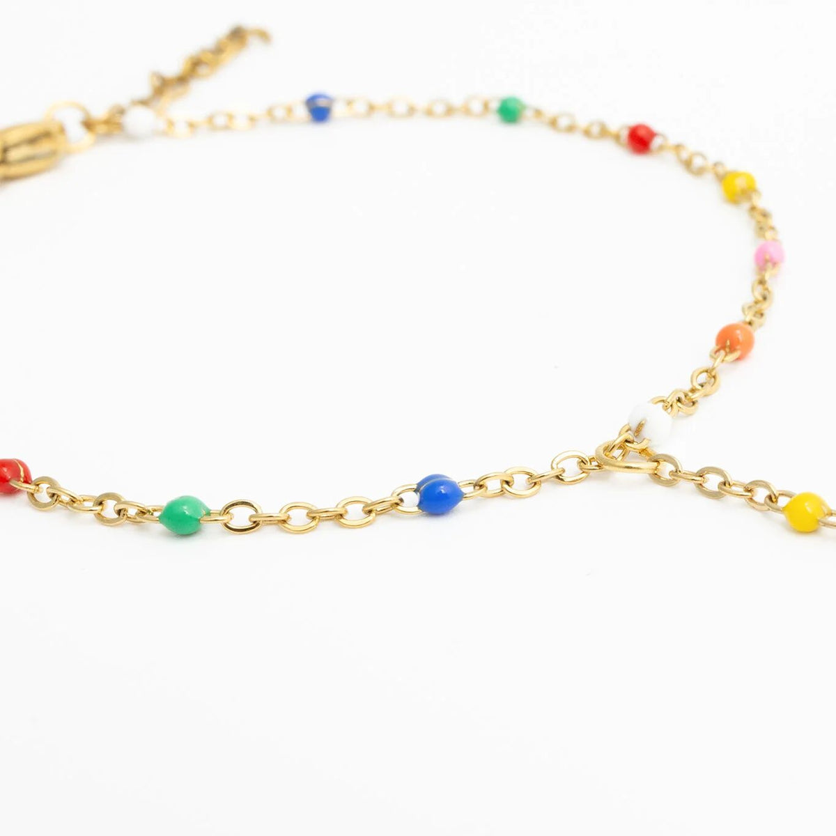 18K Gold PVD Stainless Steel Multi Color Hand Chain / CHN0125