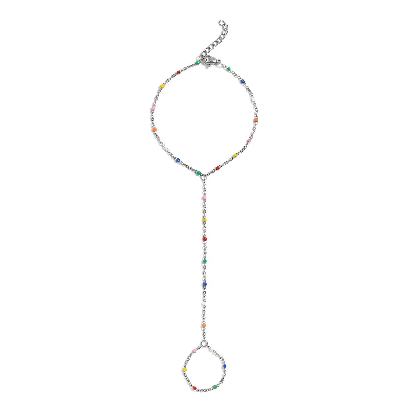 18K Gold PVD Stainless Steel Multi Color Hand Chain / CHN0125