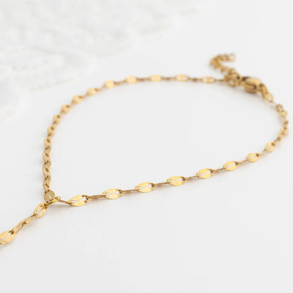 18K Gold PVD Stainless Steel Lip Hand Chain / CHN0127