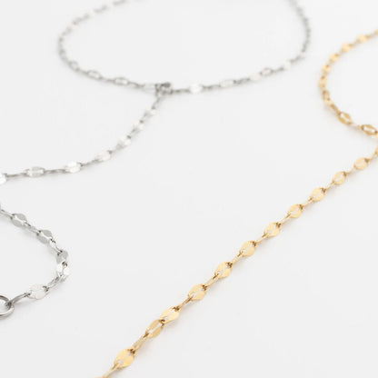 18K Gold PVD Stainless Steel Lip Hand Chain / CHN0127