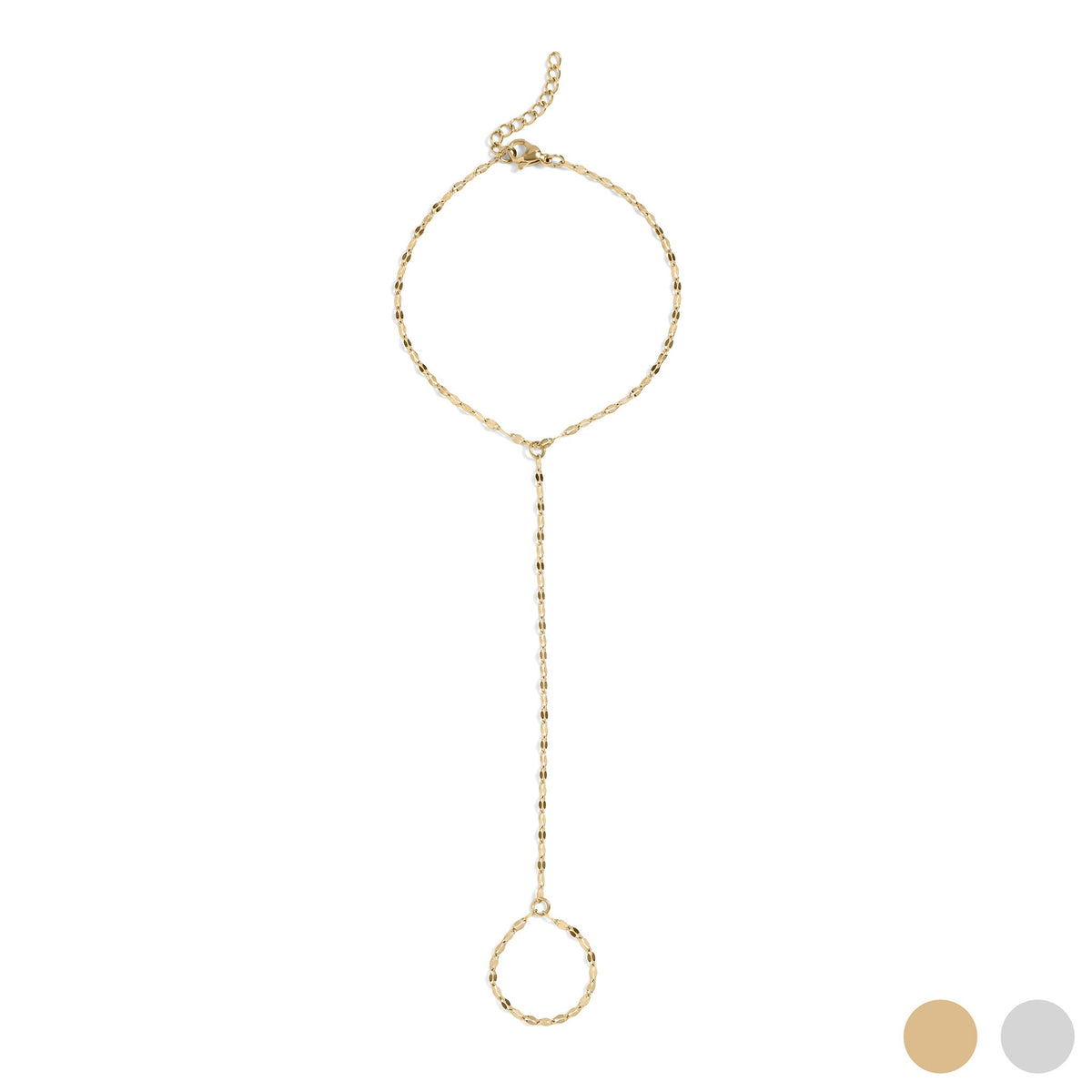 18K Gold PVD Stainless Steel Lip Hand Chain / CHN0127