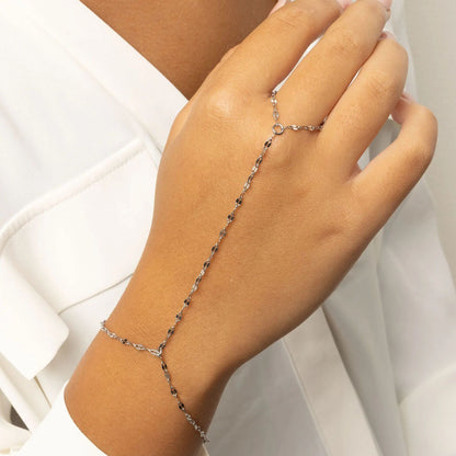 18K Gold PVD Stainless Steel Lip Hand Chain / CHN0127