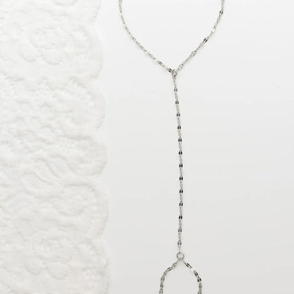 18K Gold PVD Stainless Steel Lip Hand Chain / CHN0127