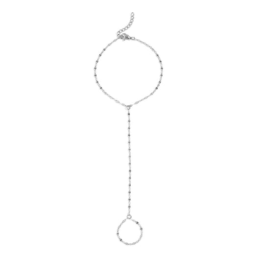18K Gold PVD Stainless Steel Lip Hand Chain / CHN0127