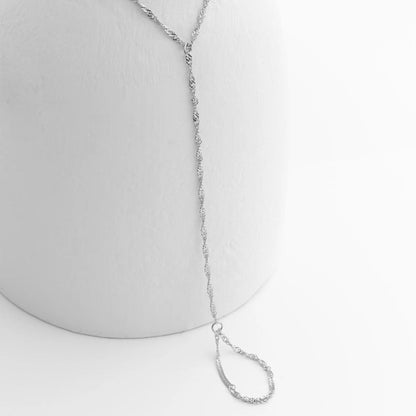 18K Gold PVD Stainless Steel Singapore Hand Chain / CHN0128