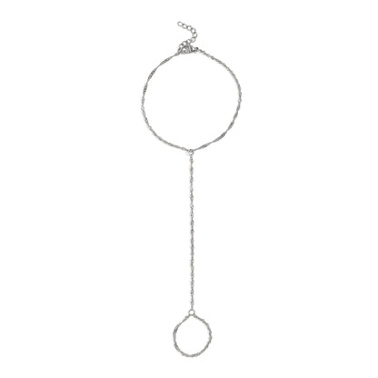 18K Gold PVD Stainless Steel Singapore Hand Chain / CHN0128