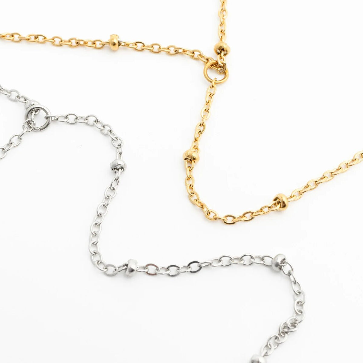 18K Gold PVD Stainless Steel Satellite Hand Chain / CHN0126