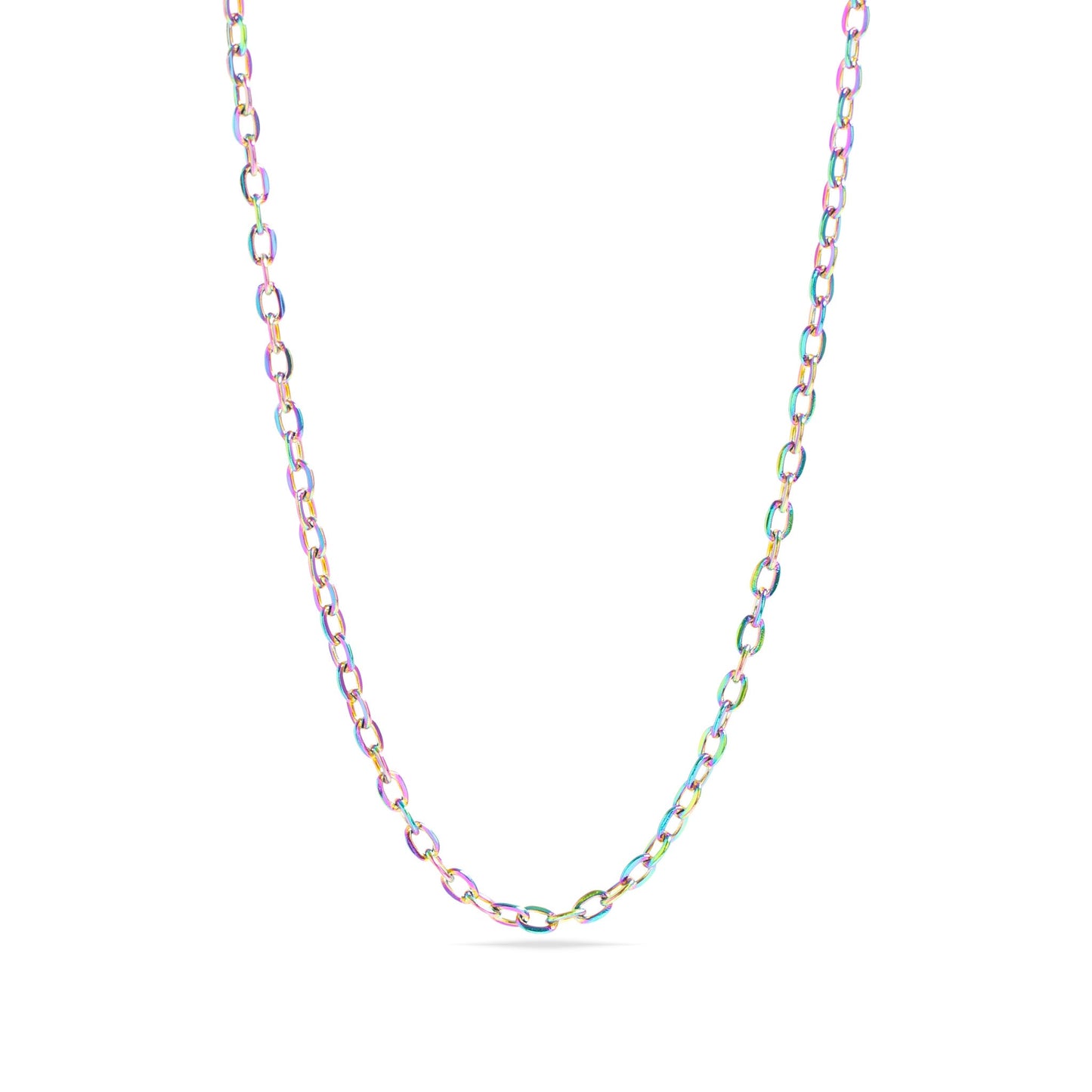 18K Gold PVD Stainless Steel PVD Coated Loop/Cable Chain Necklace / CHN3011