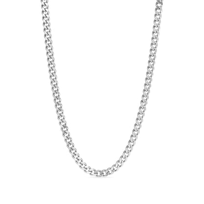 Stainless Steel Diamond Cut Curb Chain Necklace / CHN7500
