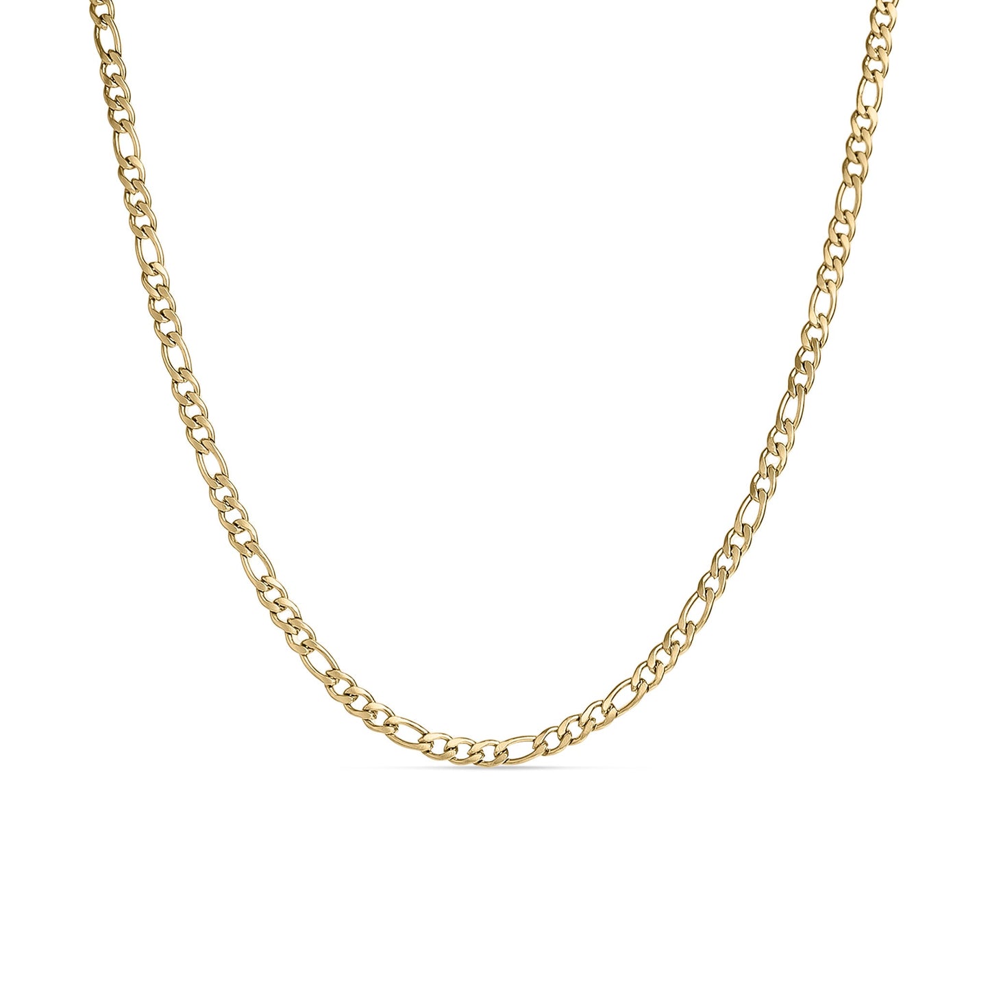 18K Gold PVD Stainless Steel Figaro Chain Necklace / CHN9600