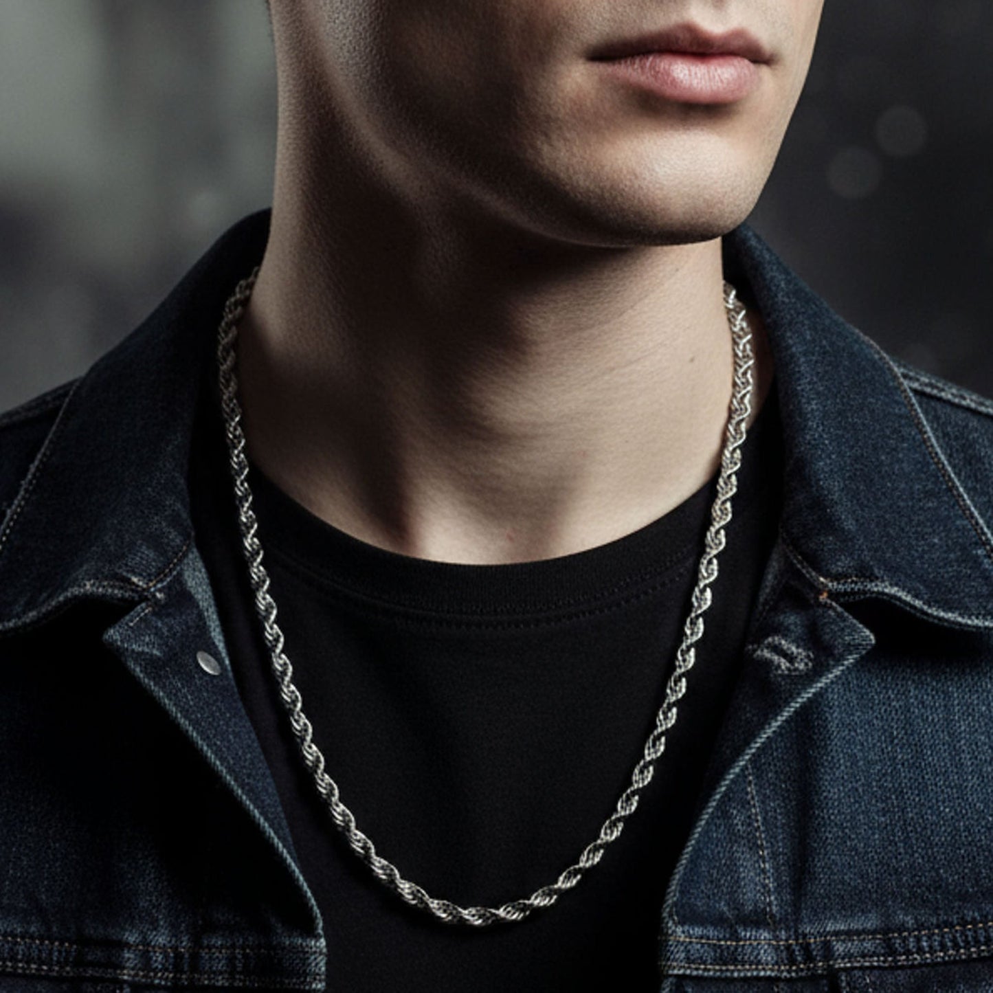 Stainless Steel Rope Chain Necklace / CHN9700