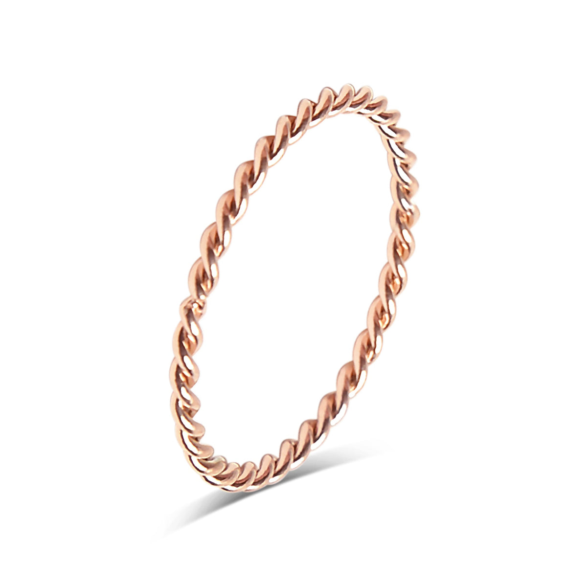 18K Gold PVD Stainless Steel Braided Spacer Ring / CSR0001