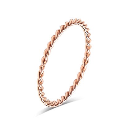 18K Gold PVD Stainless Steel Braided Spacer Ring / CSR0001