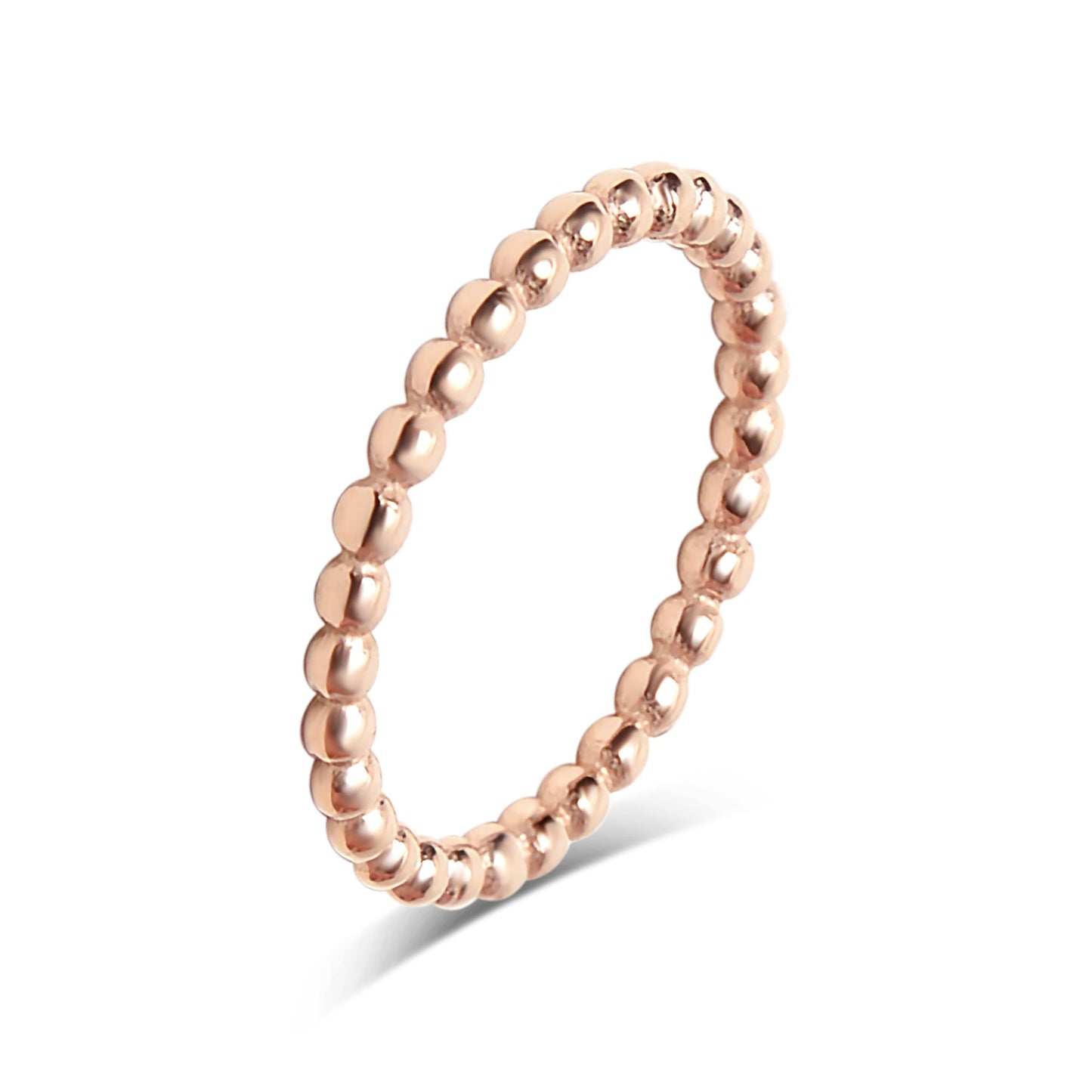 18K Gold PVD Stainless Steel Beaded Stacking Ring / CSR0004