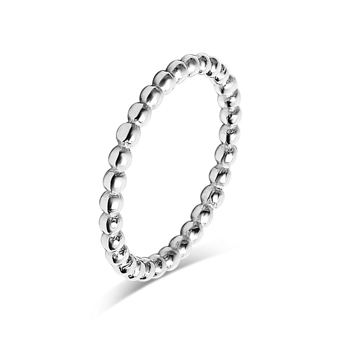 18K Gold PVD Stainless Steel Beaded Stacking Ring / CSR0004