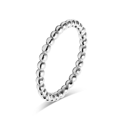 18K Gold PVD Stainless Steel Beaded Stacking Ring / CSR0004