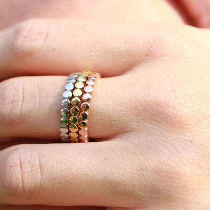 18K Gold PVD Stainless Steel Flat Circle Stacking Ring / CSR0009