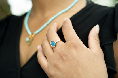 18k Gold PVD Stainless Steel Mood Ring / CFR7041