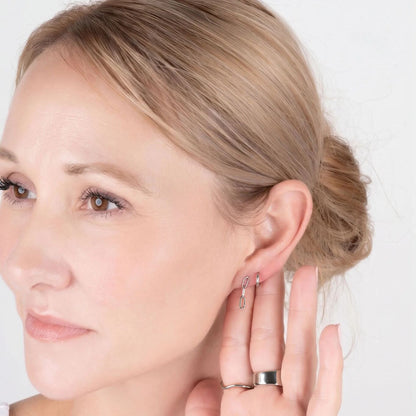 18K Gold PVD Stainless Steel Paperclip Earrings / ERJ0002