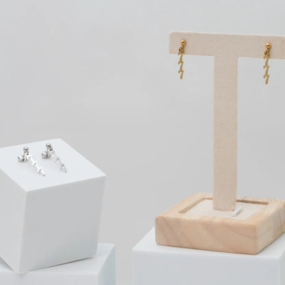 18K Gold PVD Stainless Steel Angel Number Earrings / ERJ0045