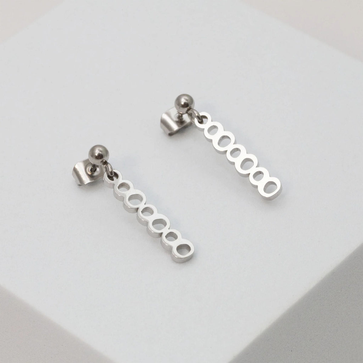 18K Gold PVD Stainless Steel Angel Number Earrings / ERJ0045