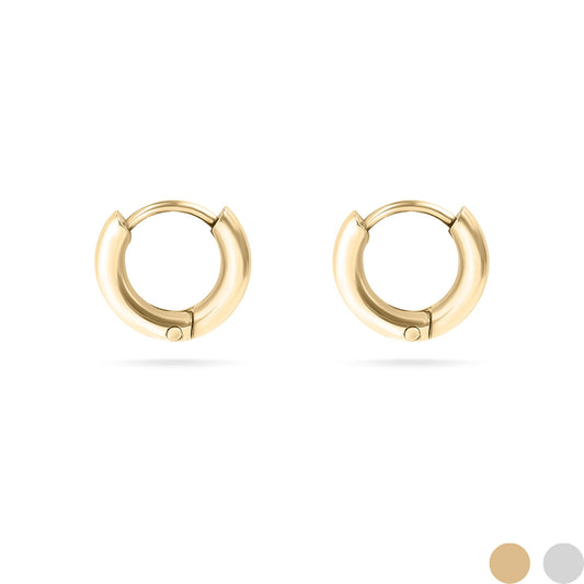 18K Gold PVD Stainless Steel Minimalist Thin Huggie Earrings / ERJ0046