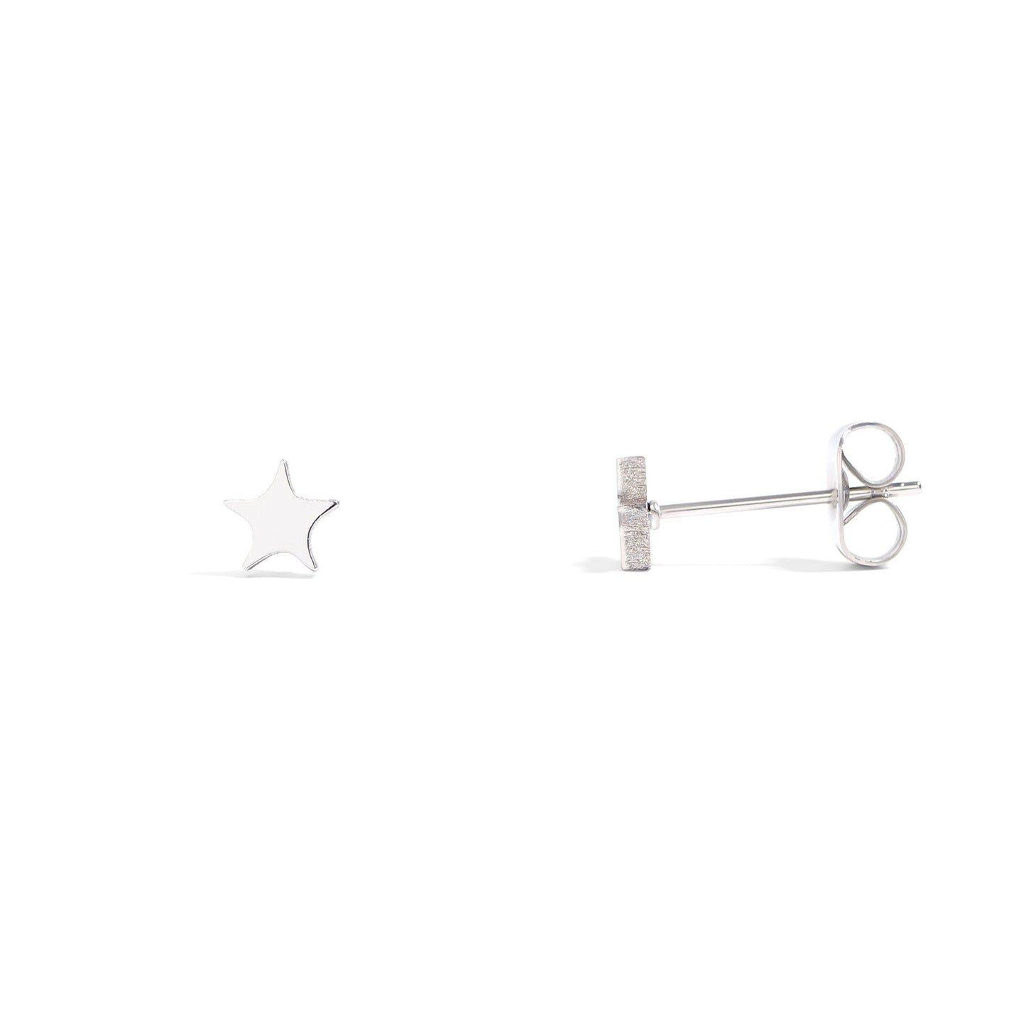 18K Gold PVD Stainless Steel Star Stud Earrings / ERJ0055