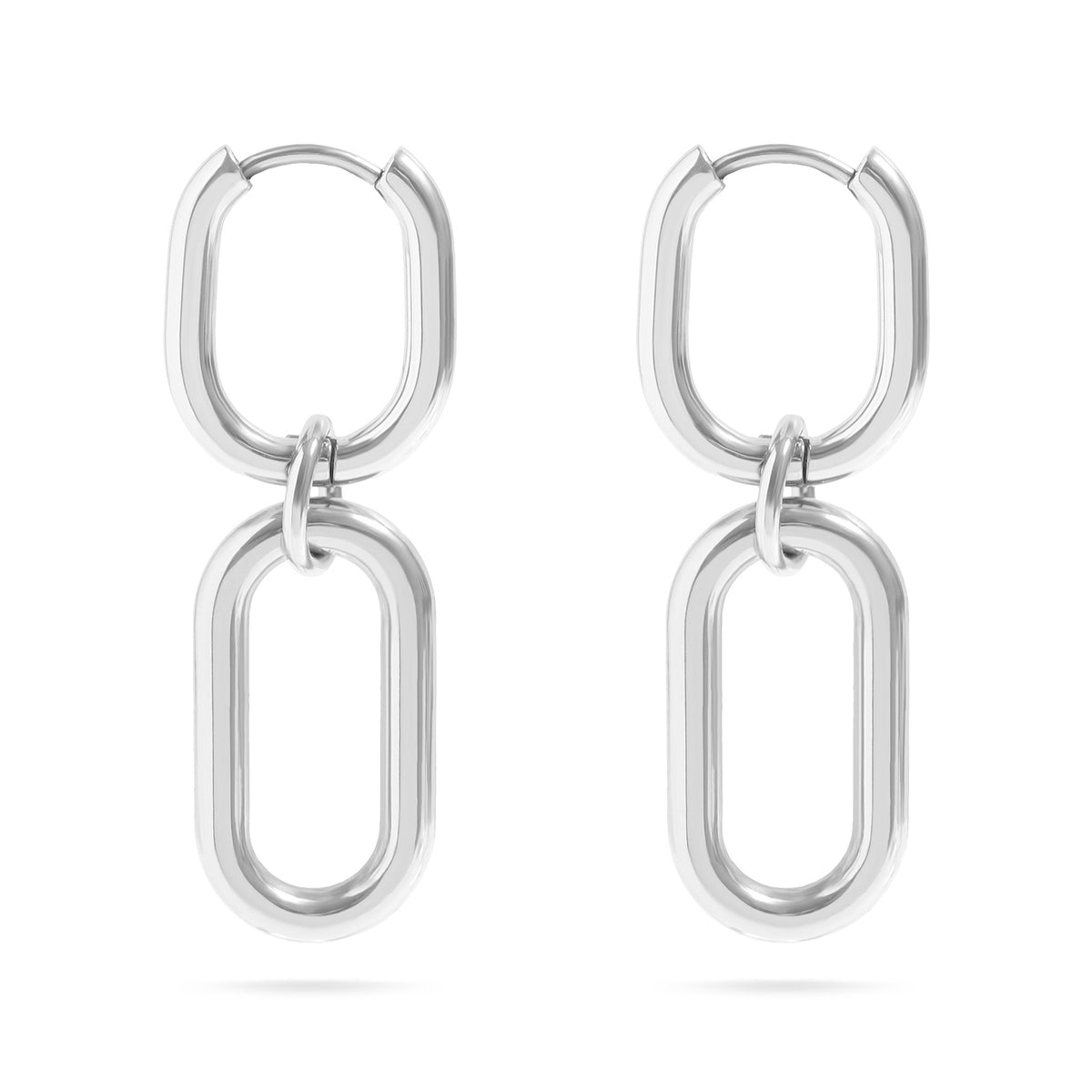 18K Gold PVD Stainless Steel Convertible Huggie Earrings / ERJ0062