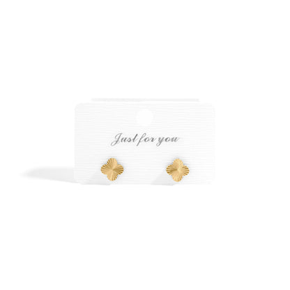 18K Gold PVD Stainless Steel Clover Stud Earring / ERJ0076