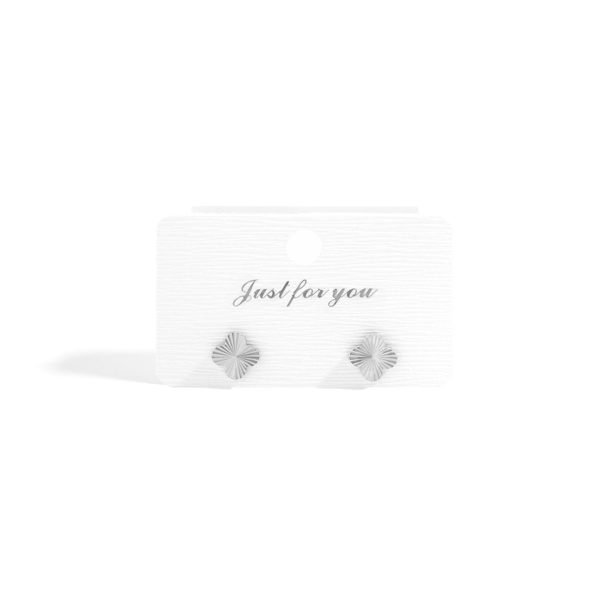 18K Gold PVD Stainless Steel Clover Stud Earring / ERJ0076