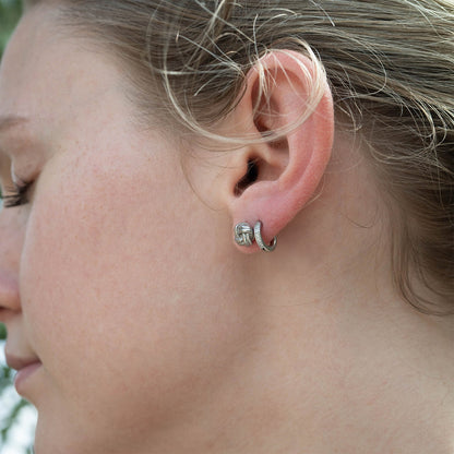 18K Gold PVD Stainless Steel Knot Stud Earrings / ERJ0077