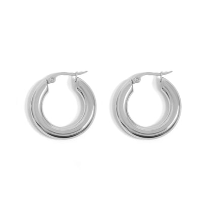 18K Gold PVD Stainless Steel Chunky Hoop Earring / ERJ0103