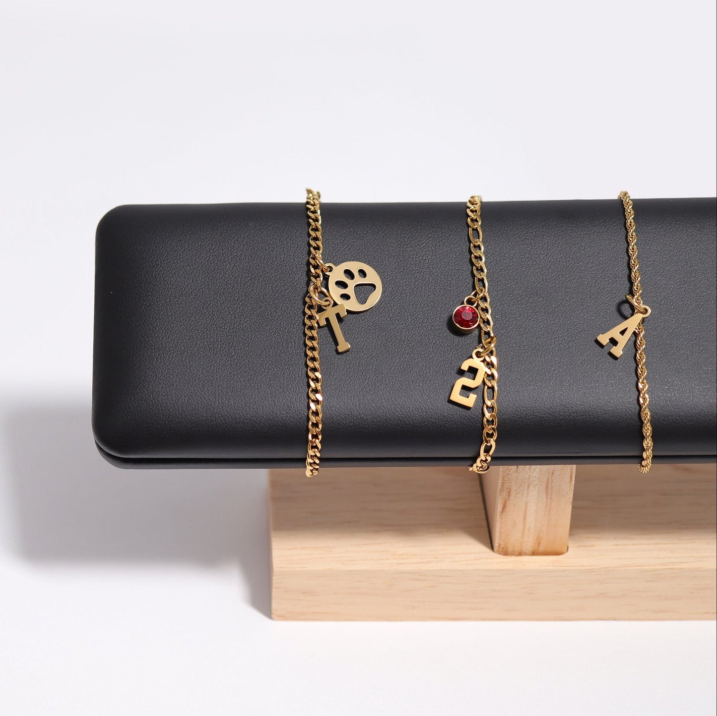 18K Gold PVD Coated Stainless Steel Small Sport Letter Pendant / PDS0007