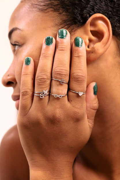 Stainless Steel Initial Stacking Rings N-Z / ZRJ9020