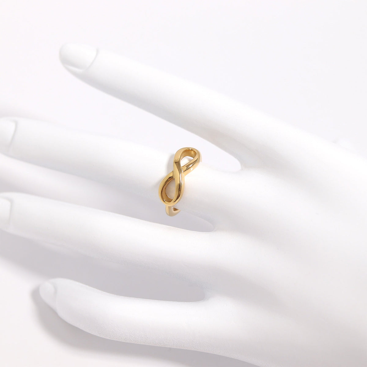 18K Gold PVD Stainless Steel Infinity Ring / SCR4083